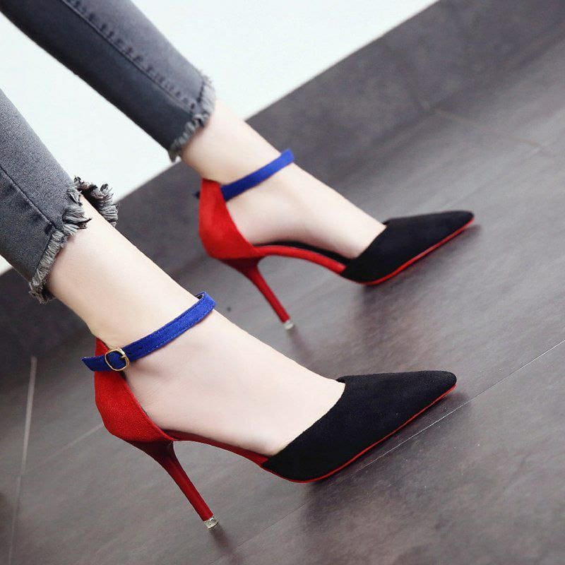 JSH 666 (SIZE 35-39) RISCE SEPATU HIGH HEELS 10CM IMPORT WANITA CEWEK PEREMPUAN JAKARTA BATAM