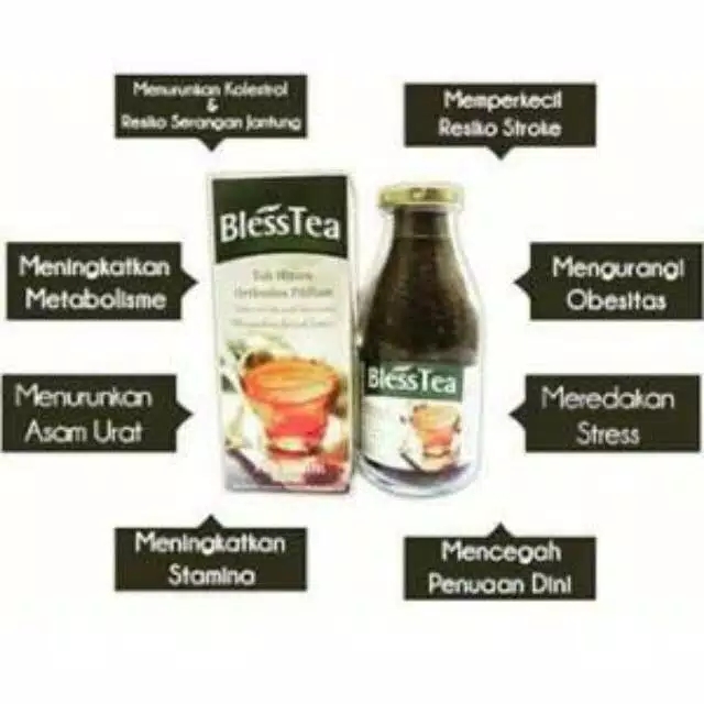 

promo Teh Hitam Blesstea / Bless Tea / Bles Teh (Botol 110 Gram) 100% Ori