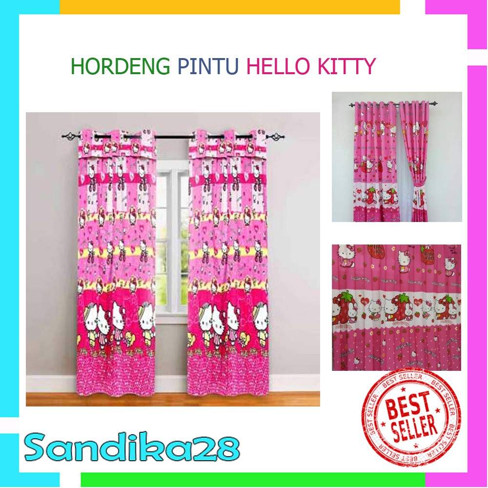  GROSIRAN Hordeng Karakter Pintu  Hello  Kitty  Gorden  