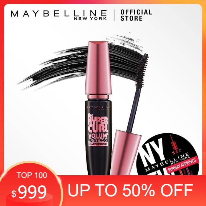 Maybelline Hypercurl Volum Express Waterproof Mascara (100% ORI)