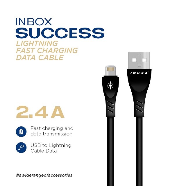 KABEL USB INBOX SUCCESS LIGHTNING 2.4A 1M