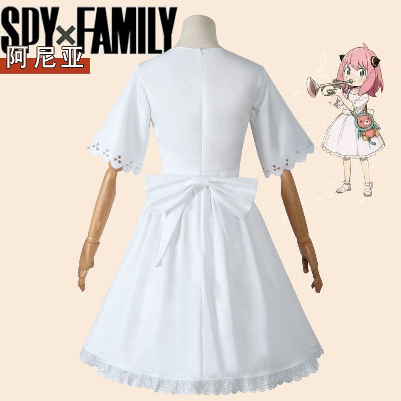 [MikanHiro Store] Cosplay Anya White Dress Custome SPY X Family