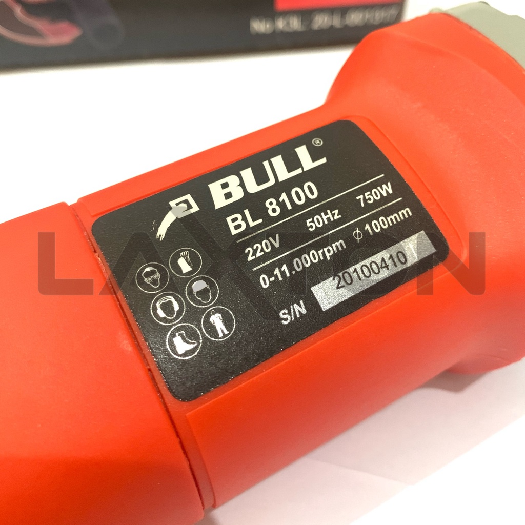 MESIN GERINDA TANGAN 4” BULL VARIABLE SPEED ANGLE GRINDER BL8100