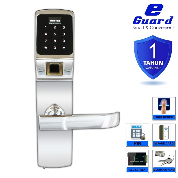 E-Guard Smart Digital Door Lock Fingerprint Kuncipintu Digital 1603S