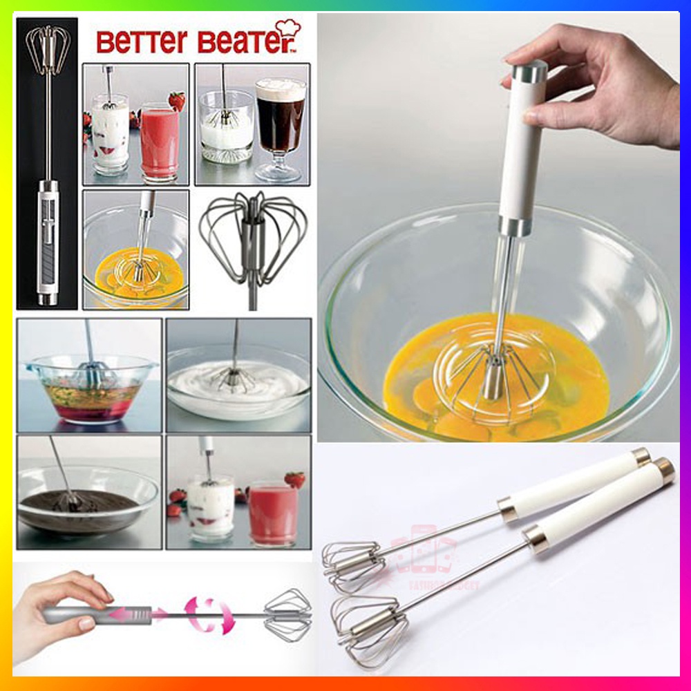 ( DAPAT 2 PCS ) Mixer Manual Better Beater Hand Mixer Otomatis ( Manual )  Pengocok Telur Pengocok Adonan  Warna Acak