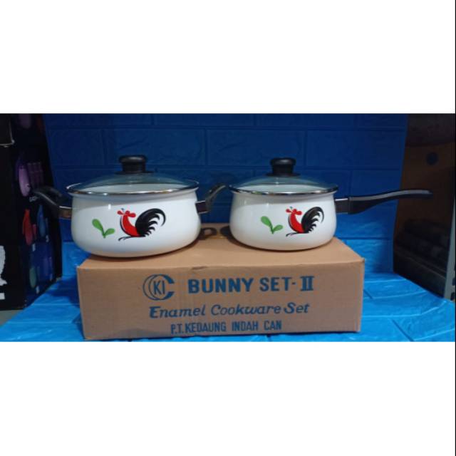 Panci Enamel Bunny Set Ayam Jago