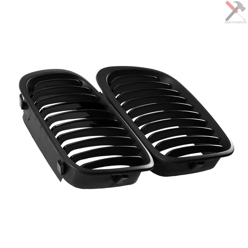 2Pcs Grill Depan Warna Hitam Matte Untuk BMW E46 3 Series 4 Pintu 1998-2001