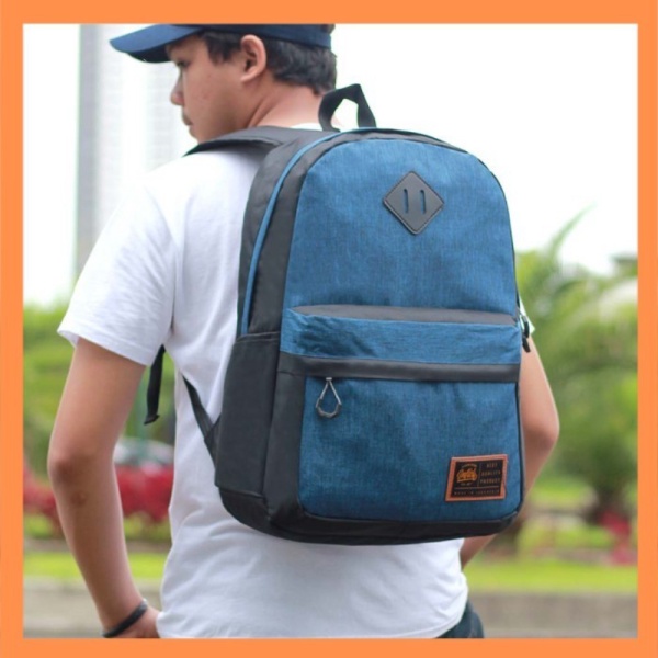 Unik Tas Ransel Pria Wanita Tas Ransel Laptop Navy All Size Murah