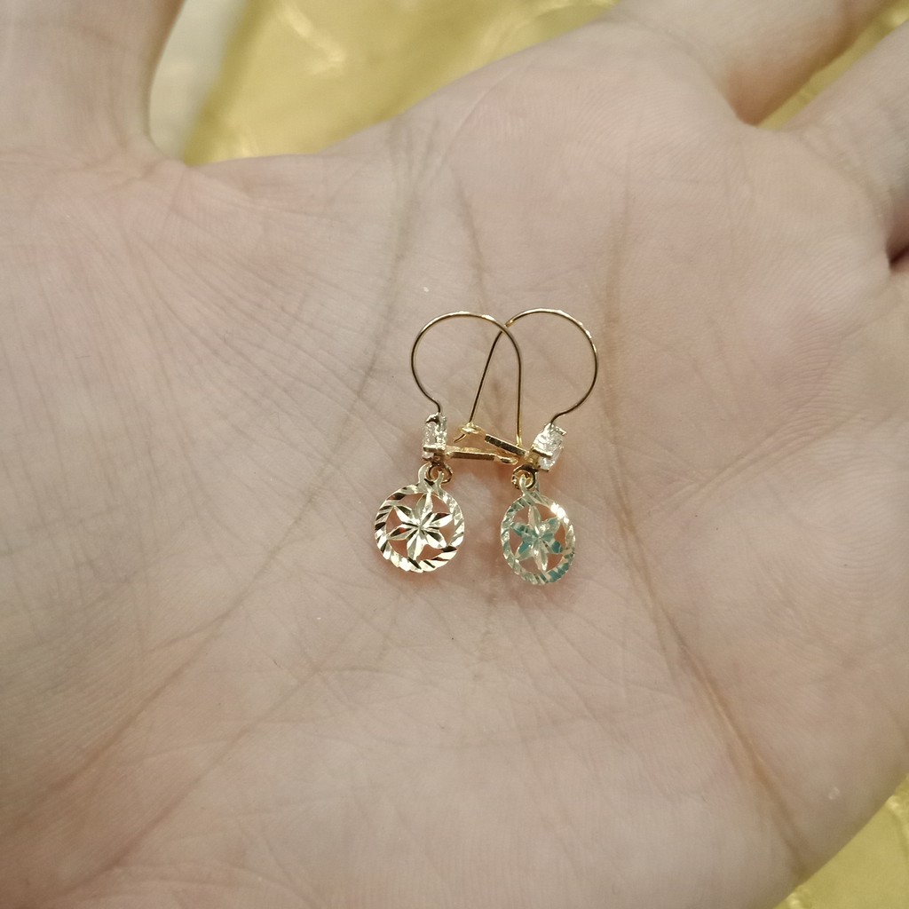 Anting anak dan dewasa emas asli kadar 700 70% 22 setengah g gr gram gold love ukir timun bintang