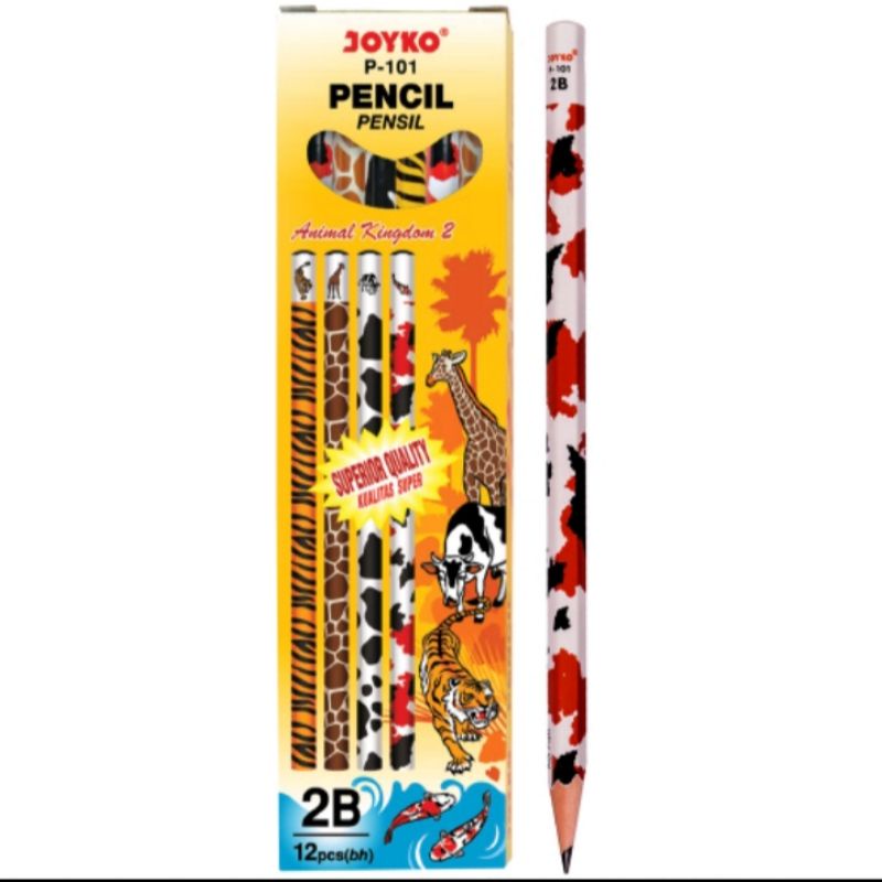 

Pencil Pensil Joyko P-101 2B Animal Kingdom 2 1 BOX 12 PCS