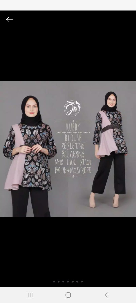 Atasan Batik Wanita Modern Dolby Dolbi Dobby Dobi Batik Cassual Atasan Batik Wanita