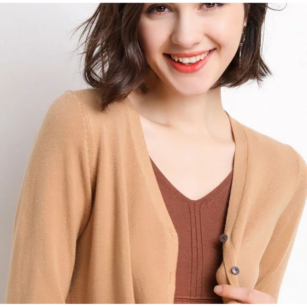 Cardigan Rajut Wanita Oversize XL – 2XL Reike / Female Big Kardi Knit VNeck-2