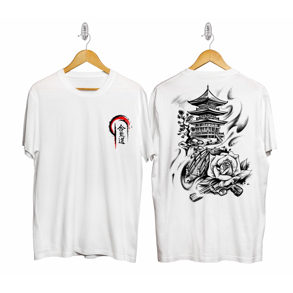 COD Baju Kaos Samurai Pagoda / Distro Pria Wanita Cotton30s