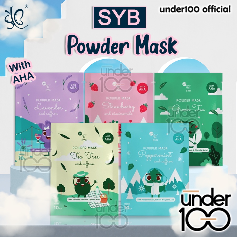 ❤ Under100 ❤ SYB Powder Mask 10g Sachet | Powder Mask | Masker Wajah | Masker Bubuk | Face Mask (✔BPOM)