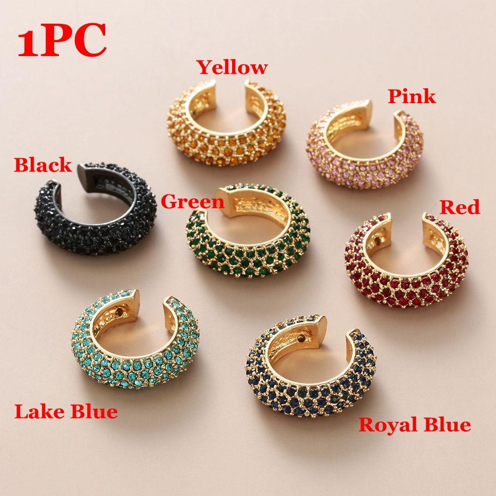 Top CZ Cuff Earrings Perhiasan Pesta Wanita Tanpa Tindik Anting