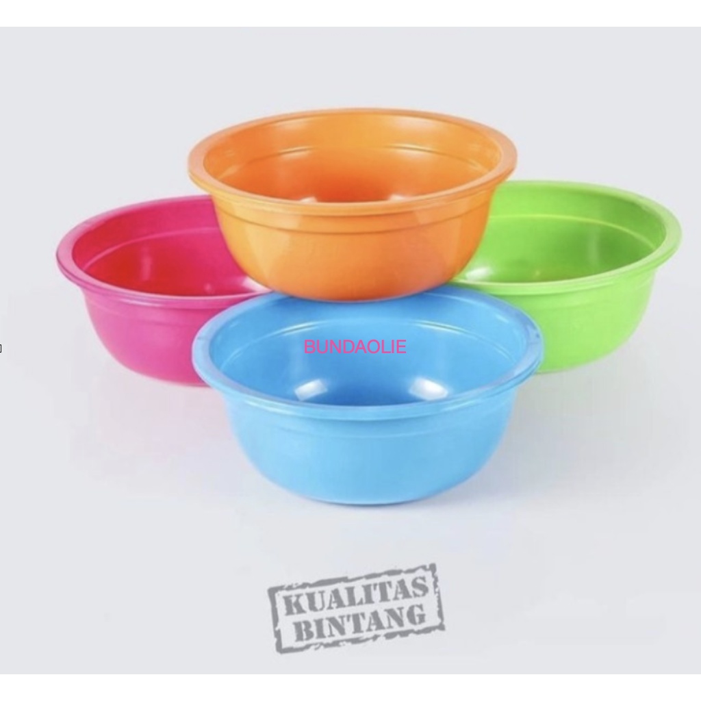 Basin Kom Baskom Plastik Tebal Food grade Quality Wadah Cuci Sayur Buah