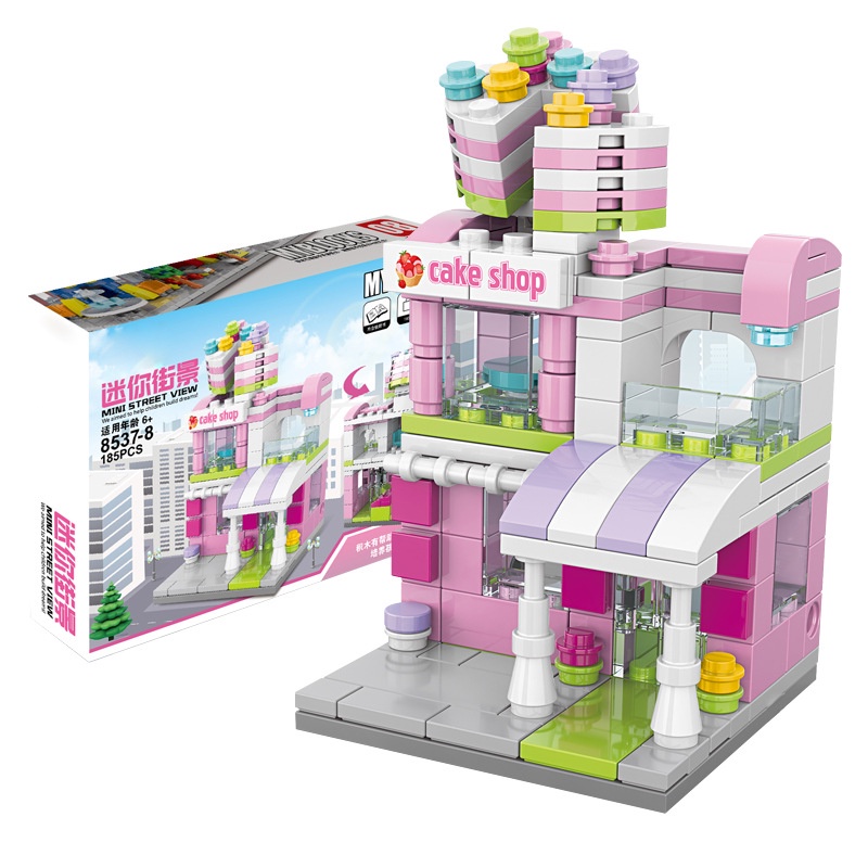 City Building Blocks Cart Series Mainan Edukasi Mainan Anak Perempuan Laki-Laki