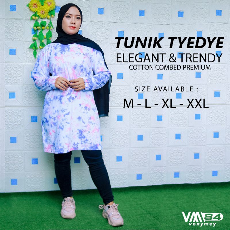 TUNIK oblong cotton combet PREMIUM/TUNIK MOTIF TYE DYE