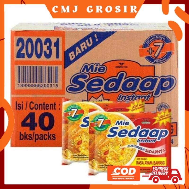 

GROSIR [1 DUS] SEDAAP MIE AYAM BAWANG DUS ISI 40 PCS | INDOMIE AYAM BAWANG DUS ISJ 40 PCS