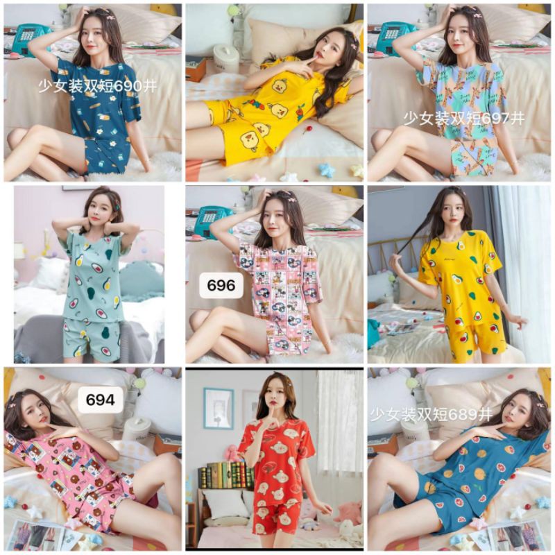 Baju tidur import setelan hp/fashion wanita/ baju tidur murah C03-D1,10L