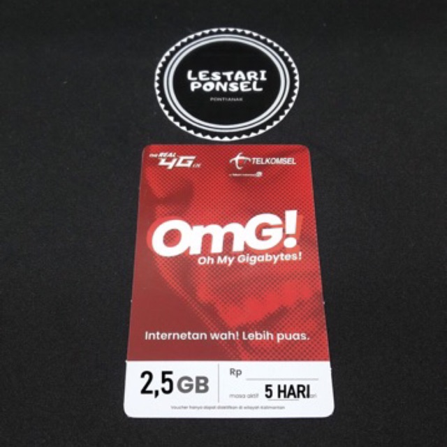Paket 1 Kartu 6GB  dan 2 Voucher Telkomsel 2,5GB 5Hari
