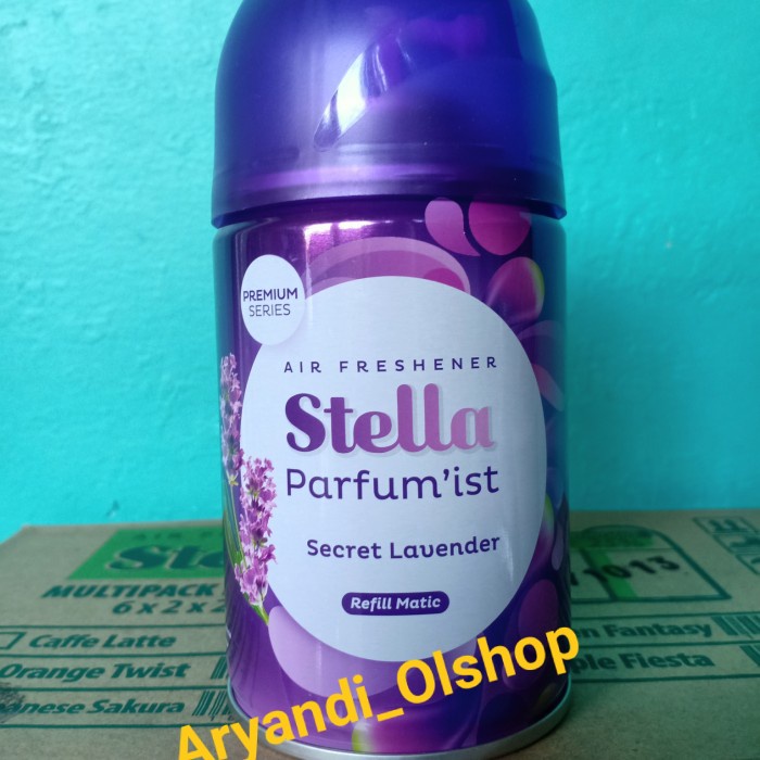 STELLA Refill matic pengharum ruangan Refill 225 ml wangi lavender STELLA matic Refill secret lavend