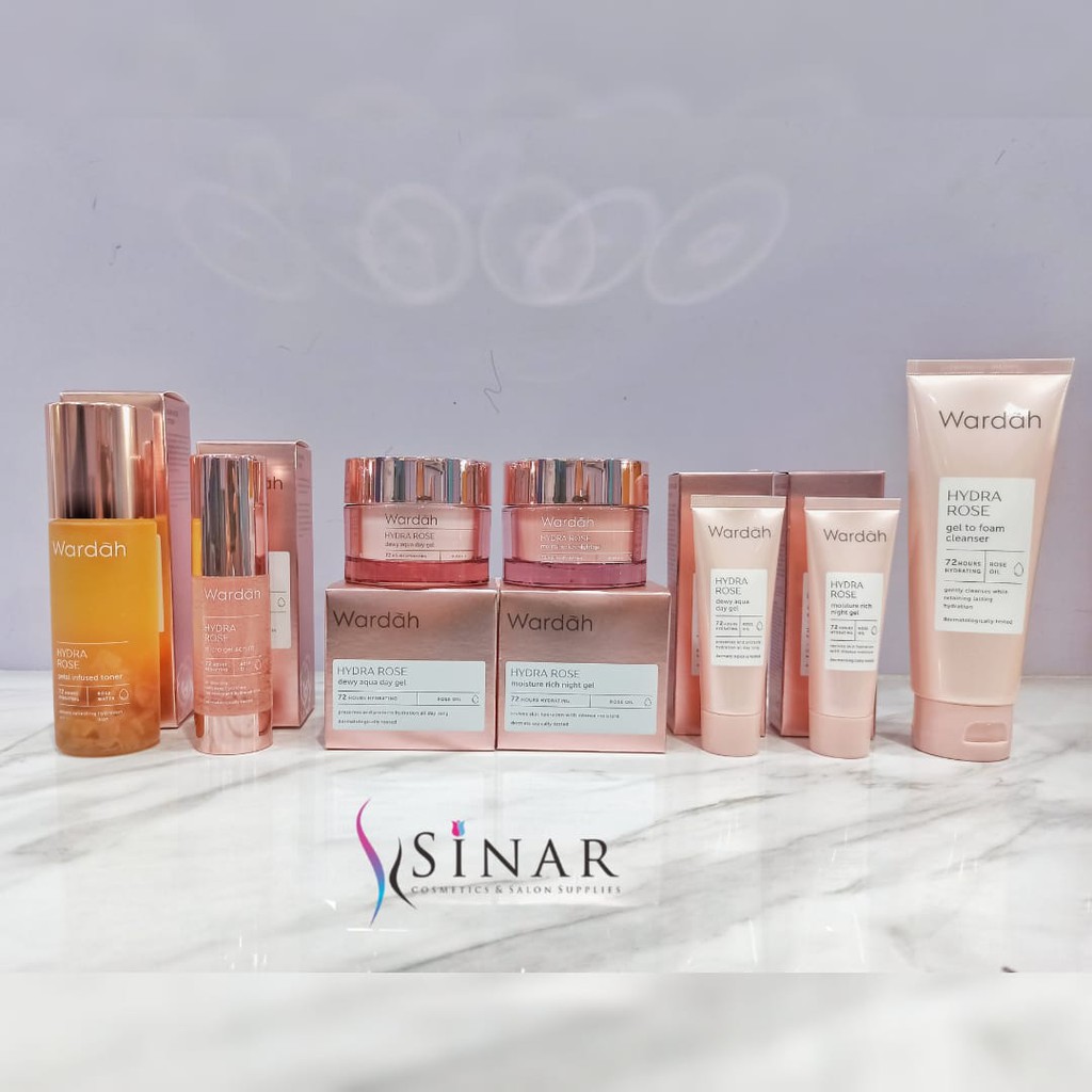 Wardah Hydra Rose Series | Day Cream | Night Cream | Toner | Serum | Cleanser