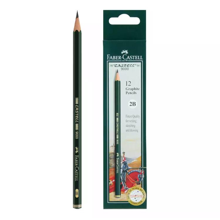 

3Pcs Pensil 2B Faber Castell For Computer Pensil Ujian Pensil Sketsa Gambar ATK