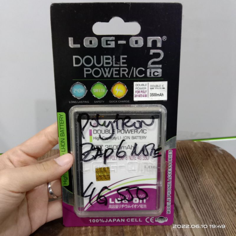 BATRE LOG-ON POLYTRON ZAP 6 NOTE 4G 550