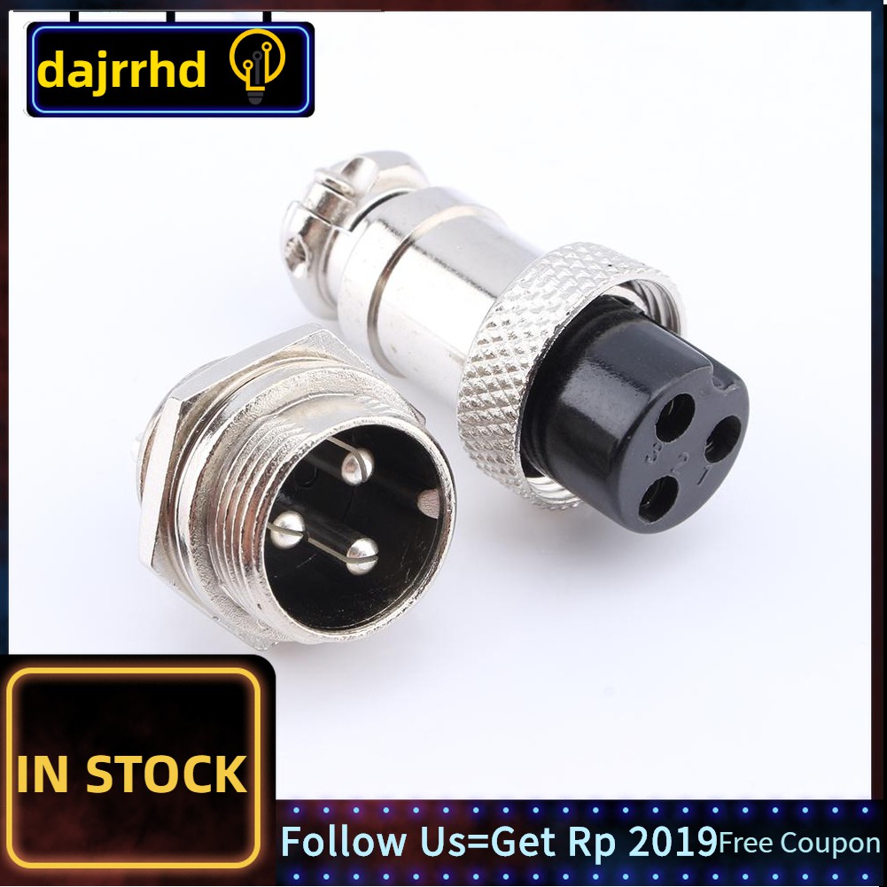 Soket Plug Konektor 3 Pin Tipe M16 16mm Shopee Indonesia