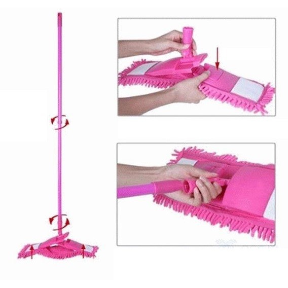 Magic Mop Fiber Clean Chenille Pembersih Lantai Serbaguna Peralatan Kebersihan Praktis