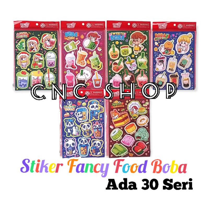 Stiker Gambar Fancy / Food Makanan / Boba Series Lucu Bahan Spons Murah