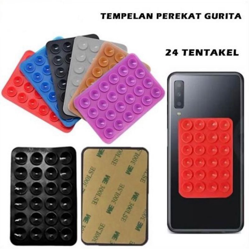 ✨NAGIHI✨ Tempelan Perekat Gurita 3M / Holder HP Tentakel Silikon Karet Tempel kaca dindin