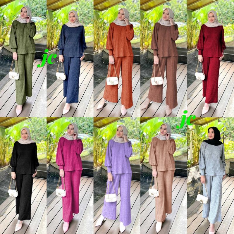 JCZR - Haraga Set / Stelan Knit Wanita Muslimah Terbaru