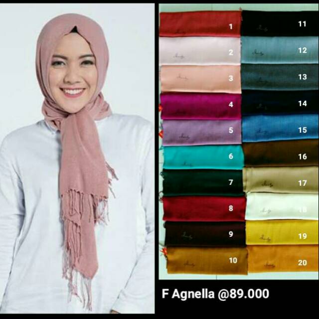 Dauky Hijab Selendang Pashmina Audie  Agnella Polycotton-F Agnella -901(18)