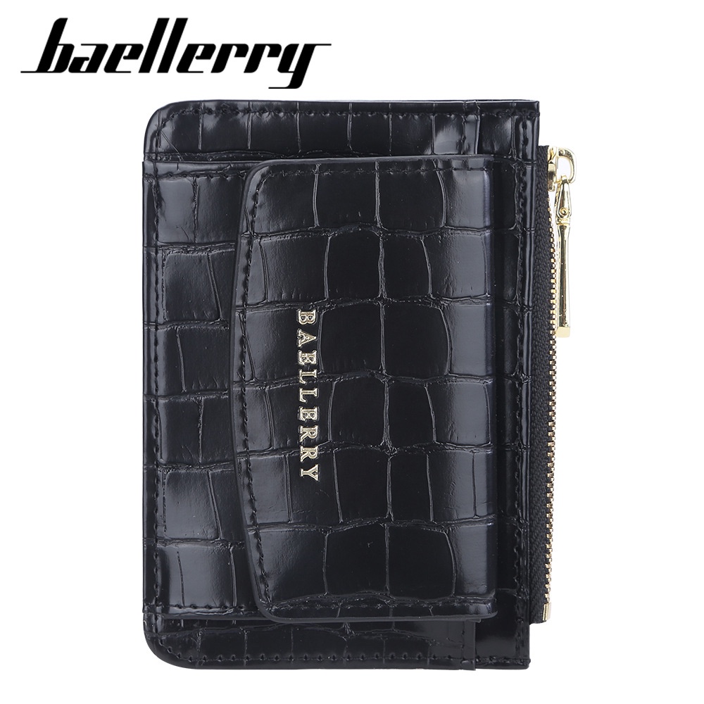 [BISA COD] BAELLERRY NR083 Dompet Kartu Wanita Bahan Kulit PU Leather Premium