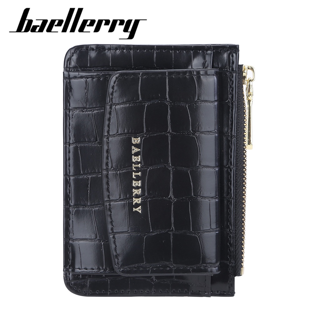 [BISA COD] BAELLERRY NR083 Dompet Kartu Wanita Bahan Kulit PU Leather Premium