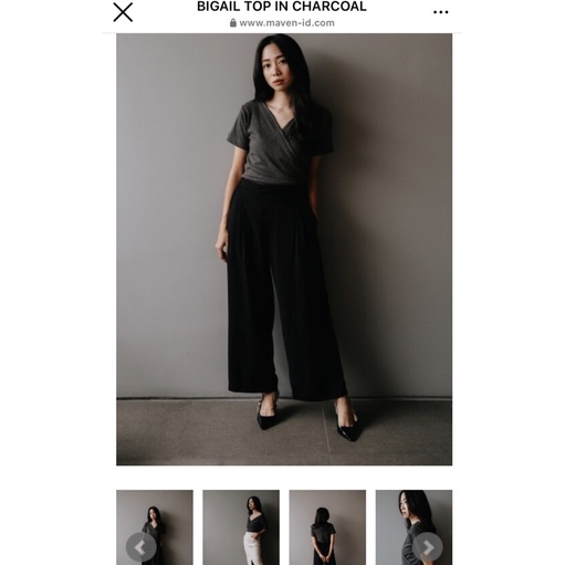 Maven Bigail Top Charcoal