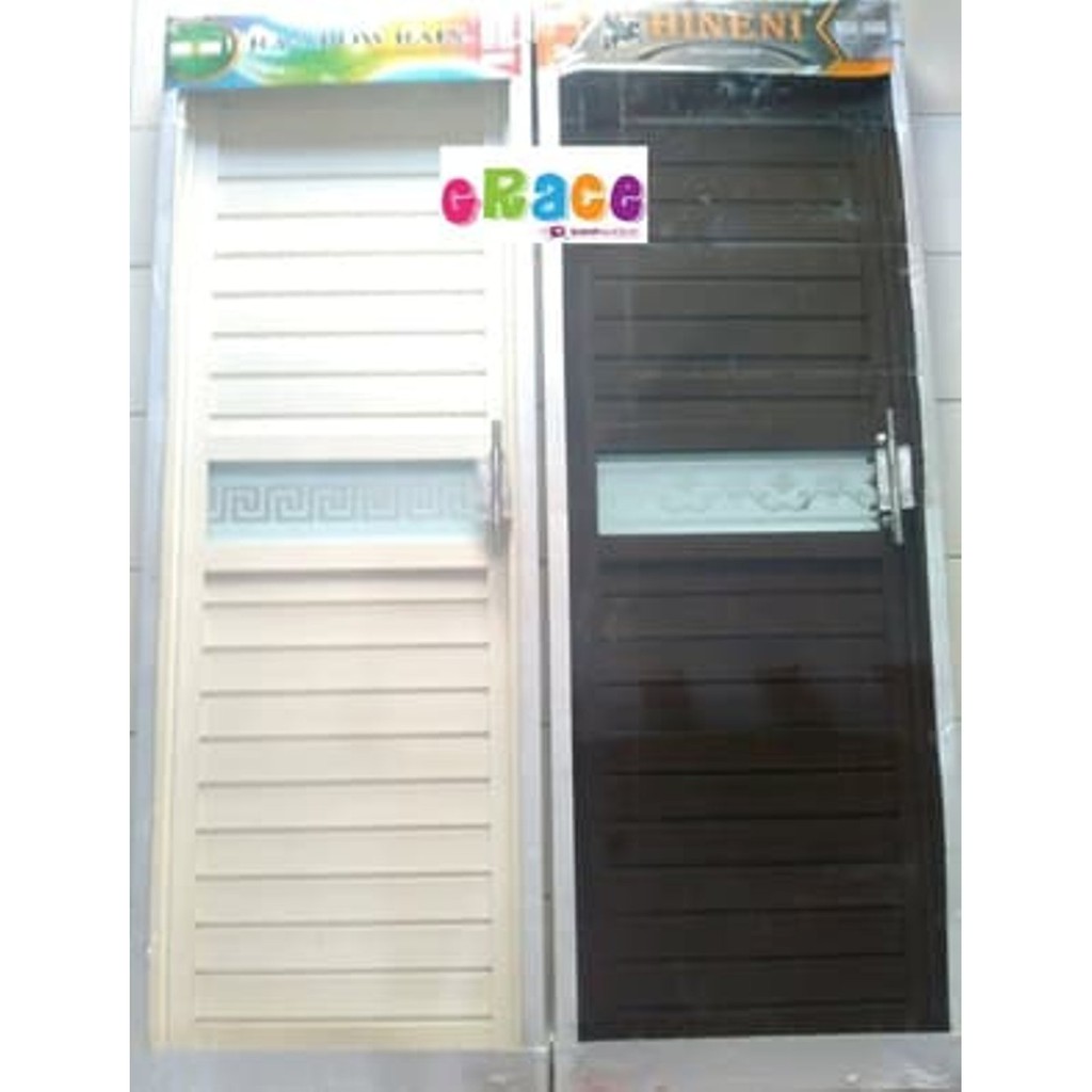 PINTU WC PINTU KAMAR MANDI MOTIF KACA ALUMINIUM