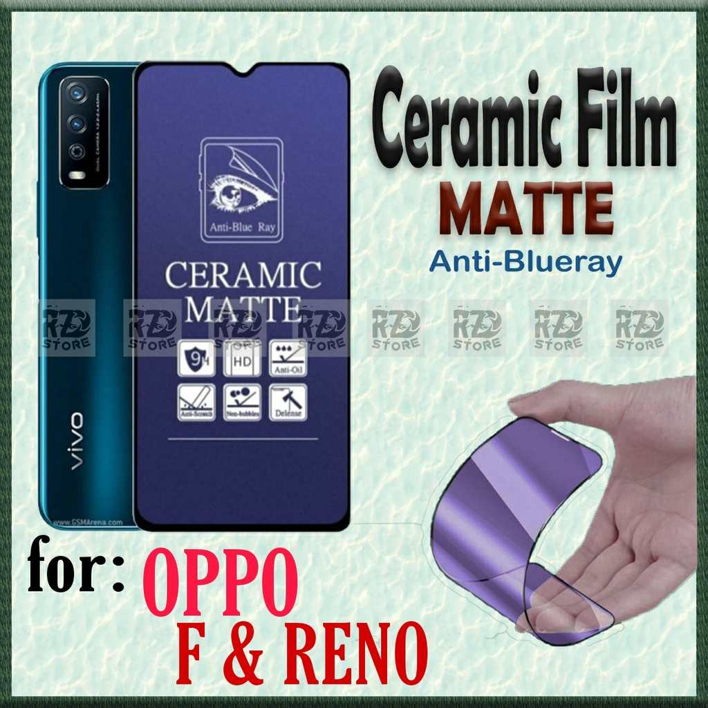 TG CERAMIC BLUE matte anti radiasi mata OPPO RENO 1 6,4 2 2Z 2F 3 3 PRO 4 4F 5 5F 6 6Z LITE 5G 7 7Z 
