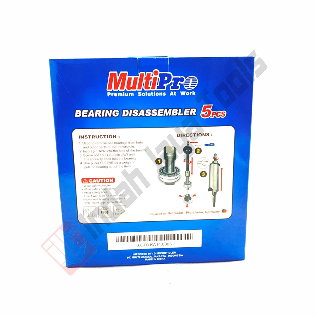 MULTIPRO BEARING PULLER SET 5 Pcs Disassembler Lepas Treker Bearing