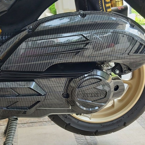 Cover Tutup Tameng CVT Mesin Yamaha New Nmax 2021 Aksesoris Variasi Carbon NEMO Cover CVT Nmax New