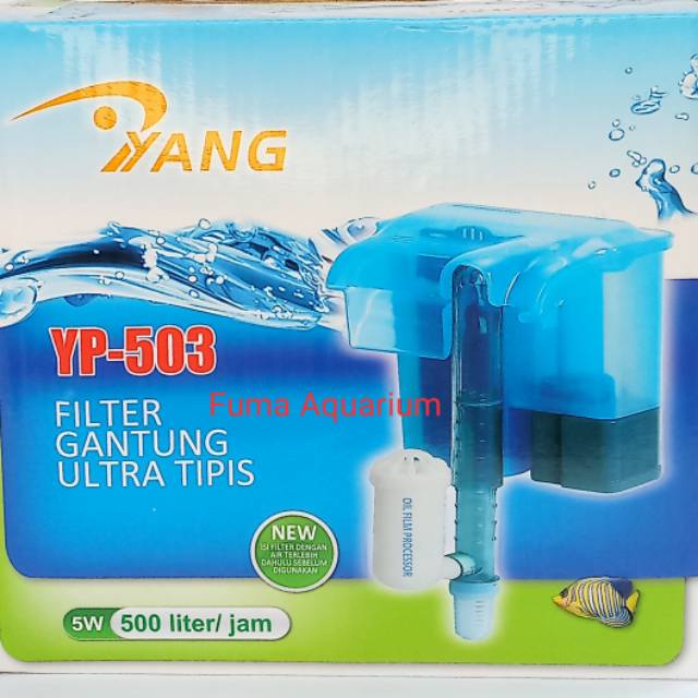 Ayang Filter Gantung Ultra Tipis YP-503 Filter Aquarium Aquascape + Skimmer