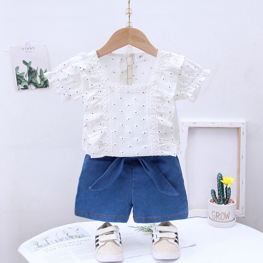 HappyOliver SET LOLITA RENDA EBV Bayi Baju setelan Anak Perempuan Import lucu berkualitas