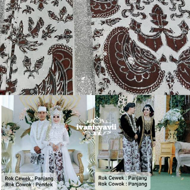 Sepasang Jarik Pengantin Prodo - Motif Semen Putih
