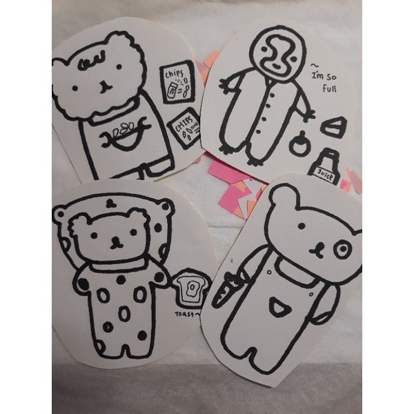

Warm Hugs Big sticker animal Food series sticker murah yang bisa di warnai