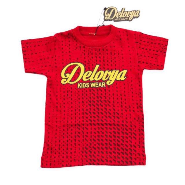 Kaos Anak Premium Delovya Red