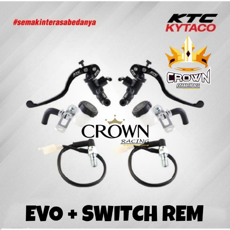 Paket Master Rem Set Kanan Kiri KTC KYTACO Evo + Switch Rem Universal