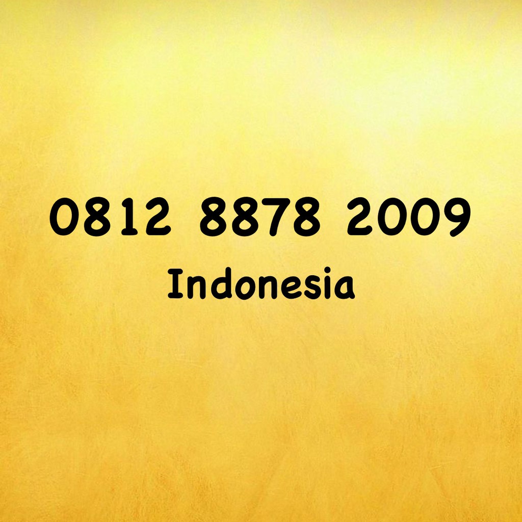 Nomor Cantik Kartu Simpati Seri Tahun - 09 - 0812 8878 2009