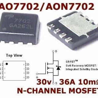 IC SMD QFN-8 PCB Laptop Mosfet AO7702 77O2 box-37